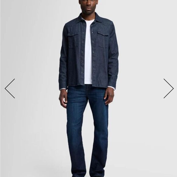 7 for all Mankind Men's Dark Blue Denim Shirt and Jeans mens 32 - Picture 1 of 9